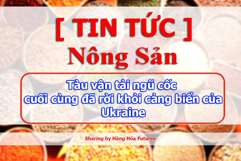 Tàu vận tải ngũ cốc cuối cùng đã rời khỏi cảng biển của Ukraine
